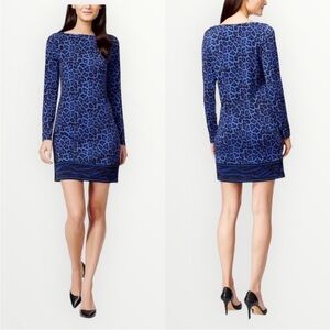 Michael Kors Blue Cheetah print dress
